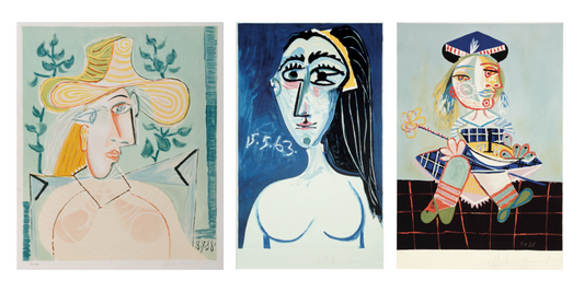 Silk Scarf by Pablo Picasso 1000 LIMITED EDITION - RARE SERIGRAPH, HAND-CUT AND HAND-PULLED PLATE OF 12 COLOURS ON SILK.