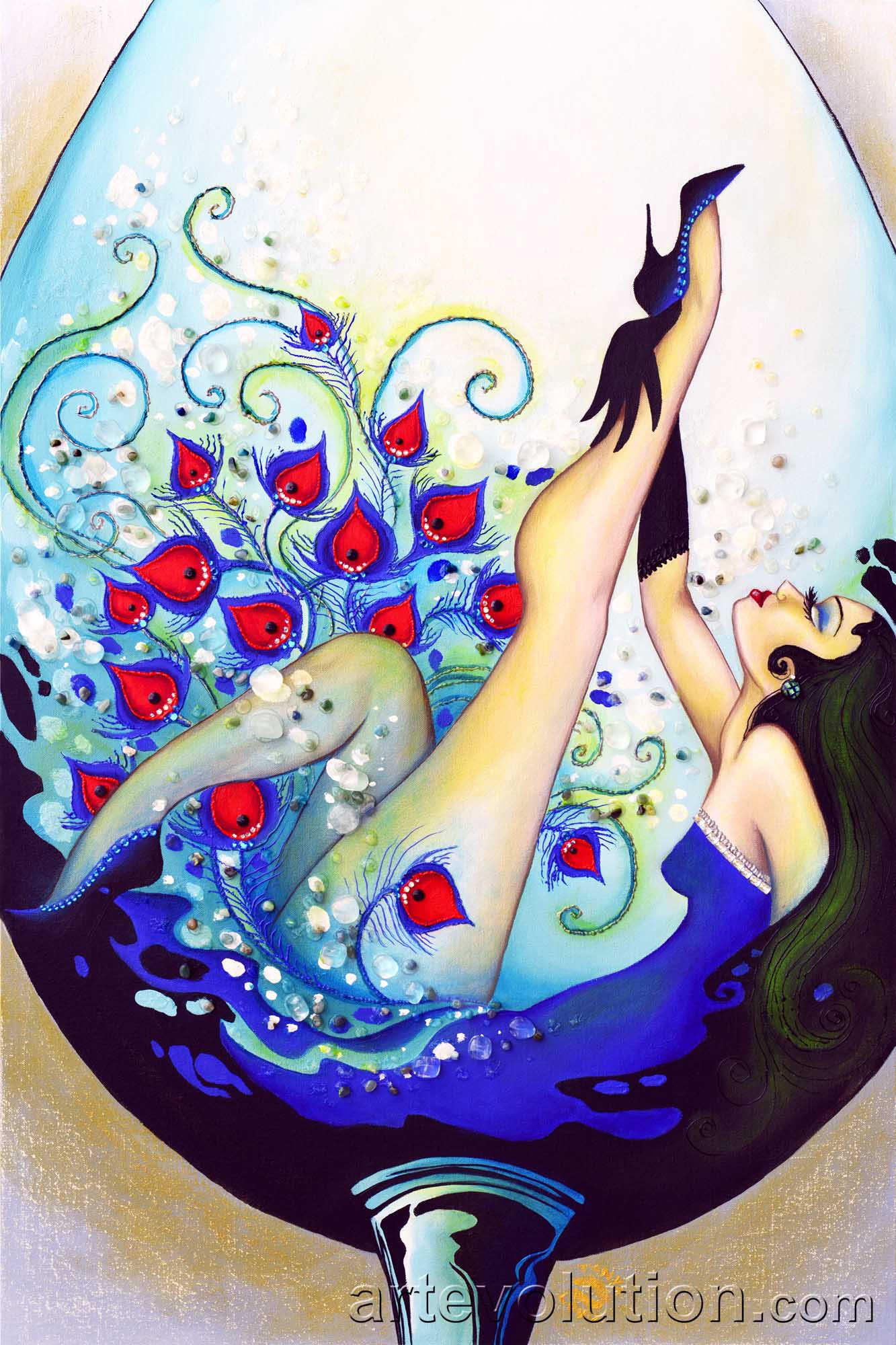 Crystal Liquid PeaCock Tail