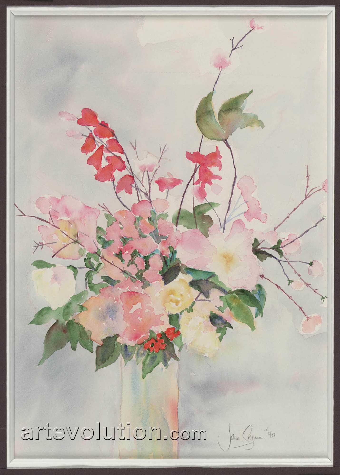 Flowers in a Clear Vase