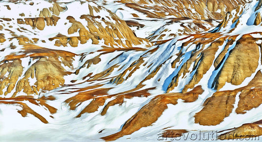 Snow in the Badlands