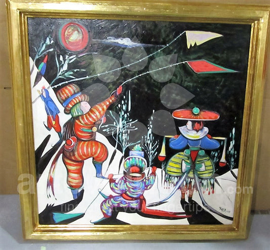 Kite Flying On A Cold Winter Night