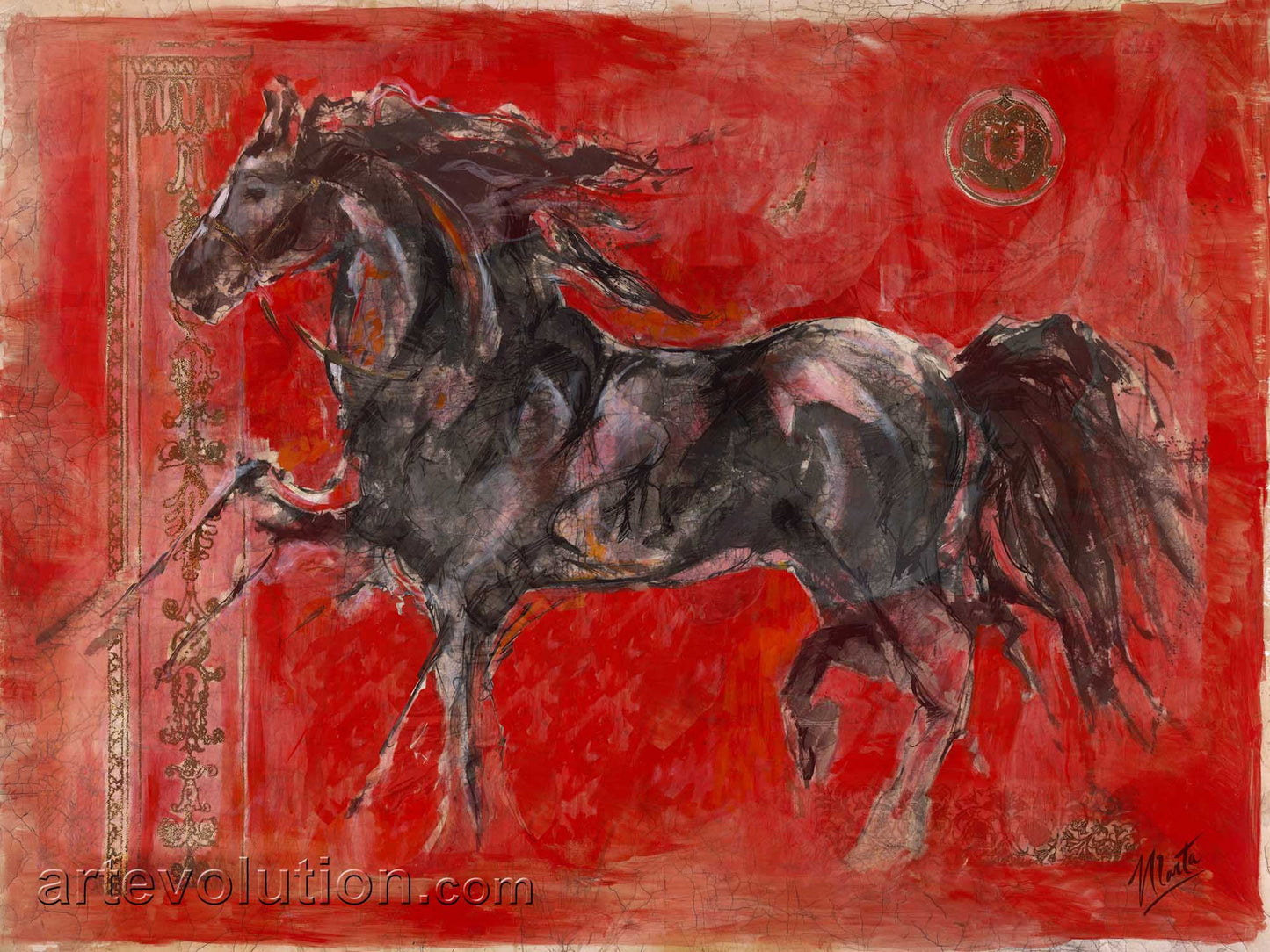 Horse on Red