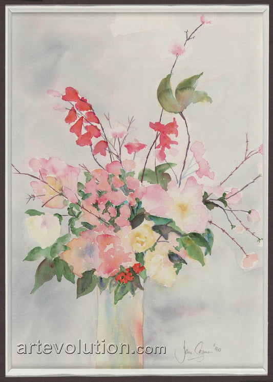 Flowers in a Clear Vase