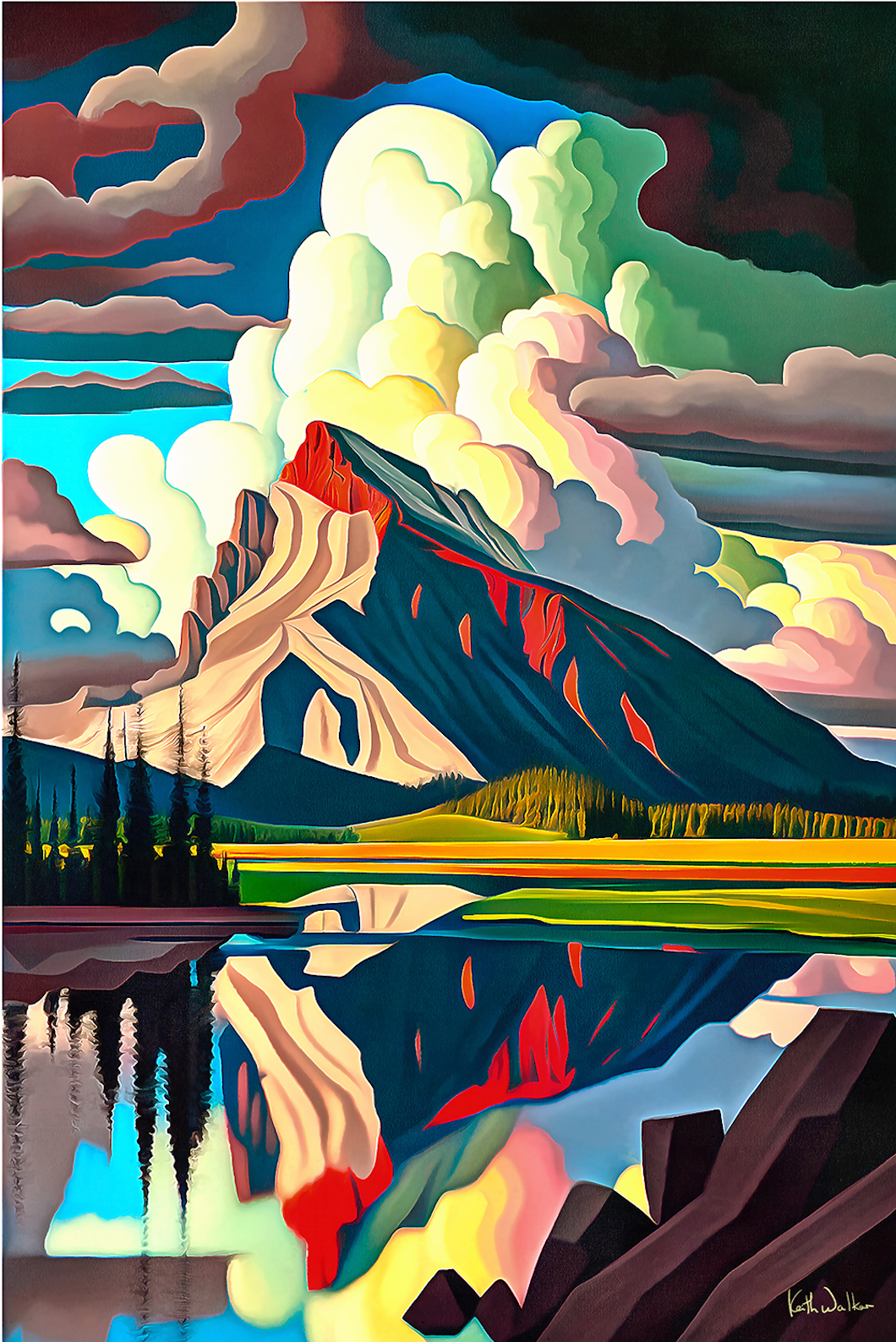Iconic Mountains of the Rockies - Mount Rundle